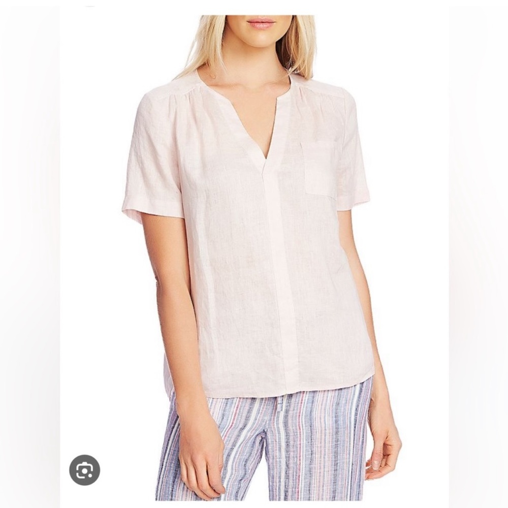 Vince Camuto linen top , size S , baby pink , new with tags 🏷️